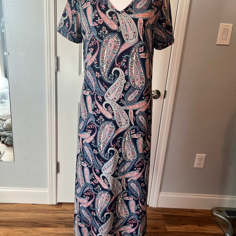 Paisley Print Maxi Dress